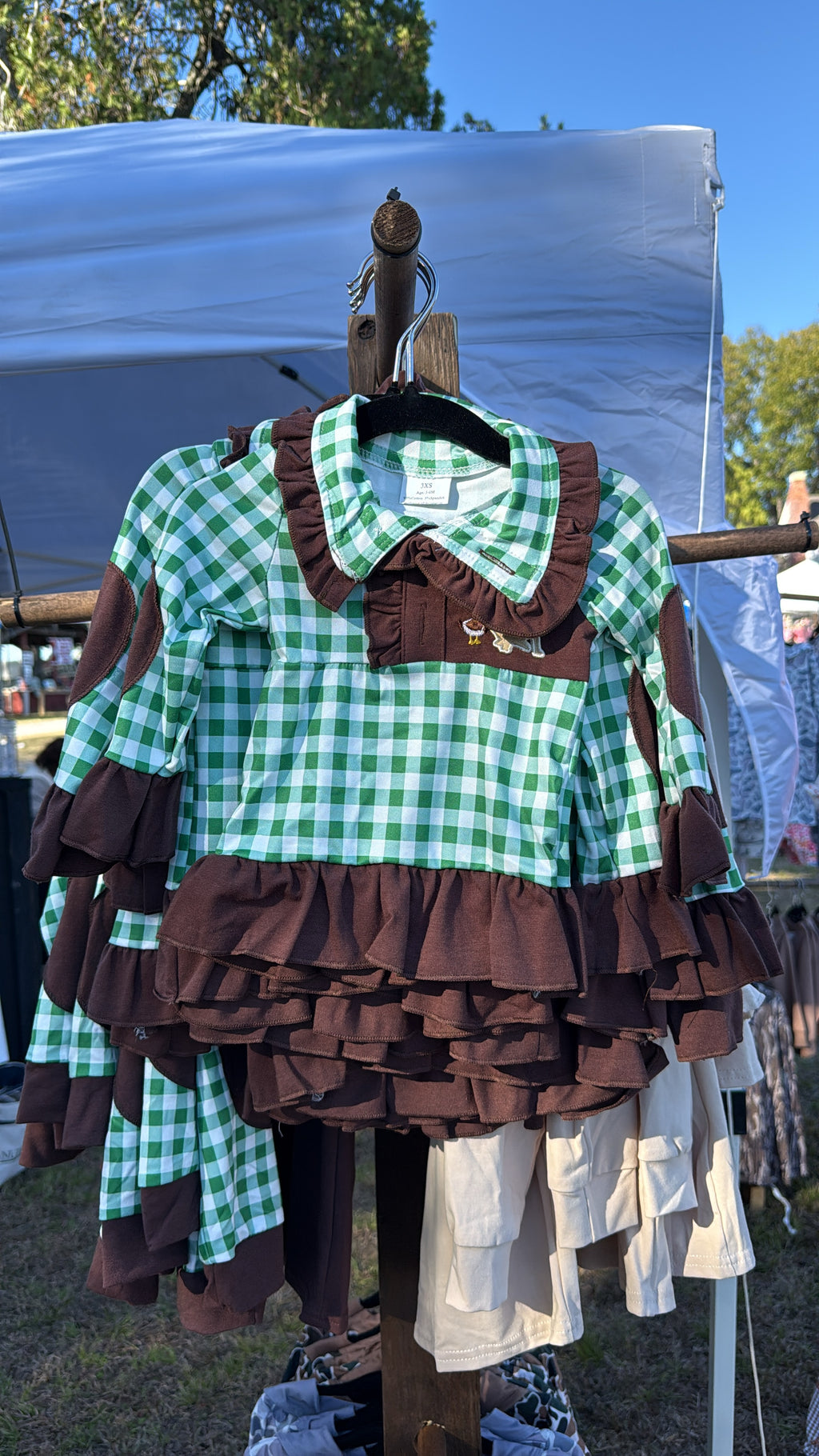 Green Gingham Pullovers