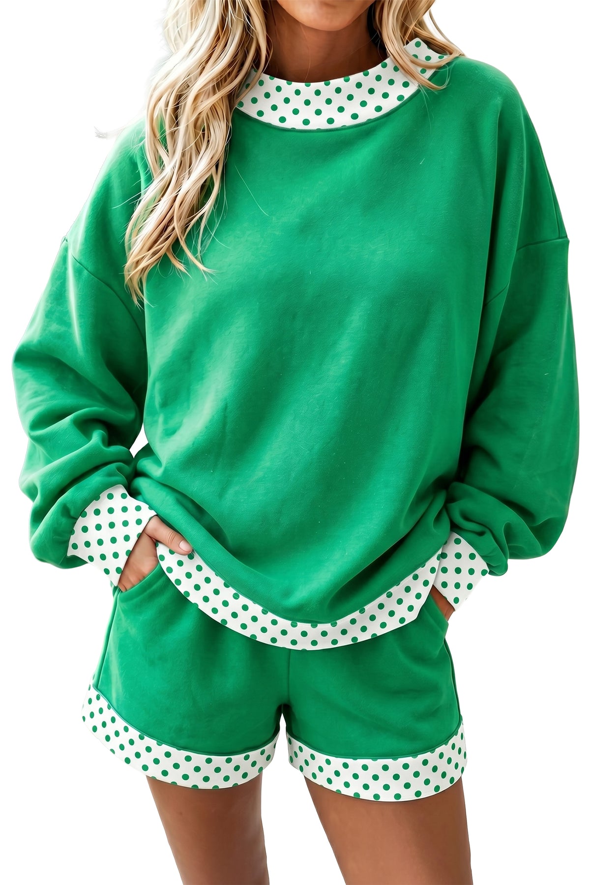 Polka Dot Pullover Set
