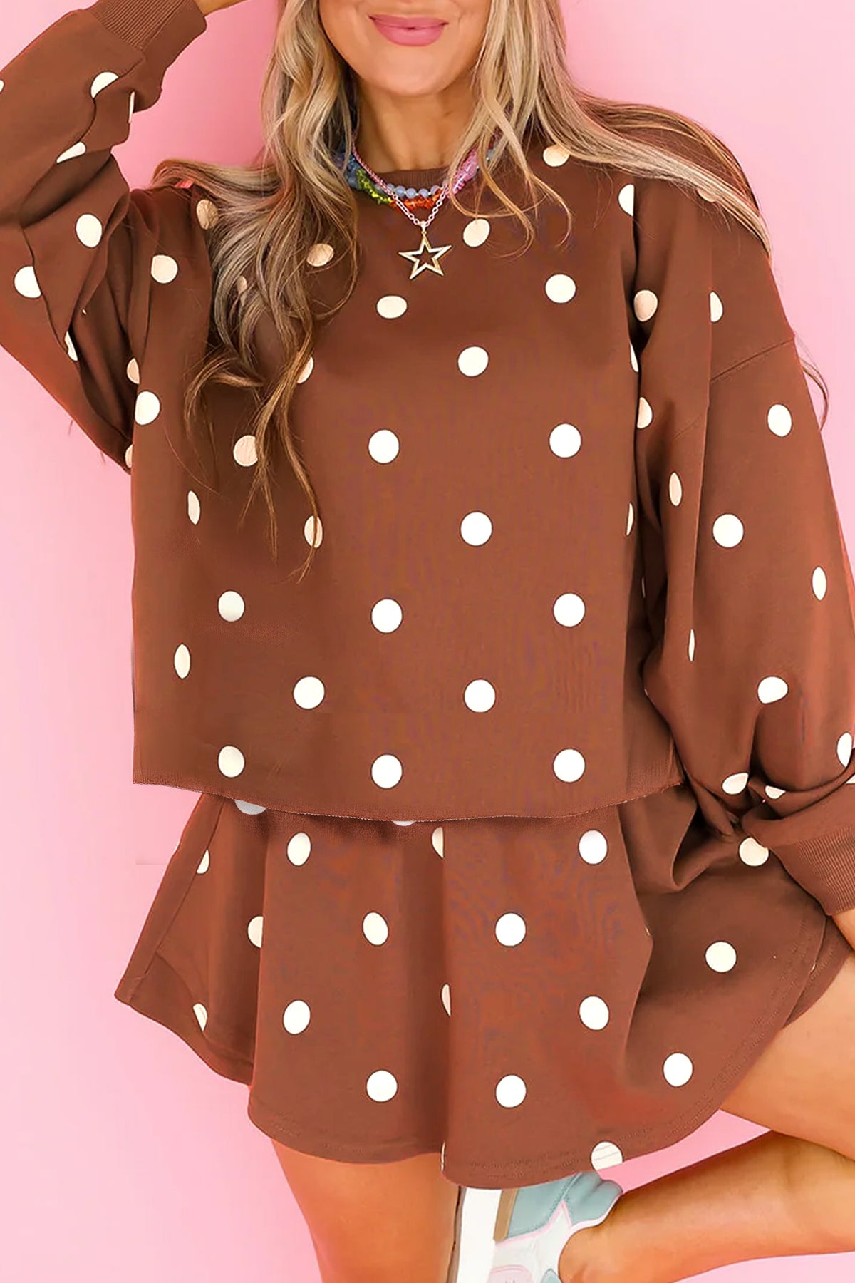 Polka Dot Pullover Set