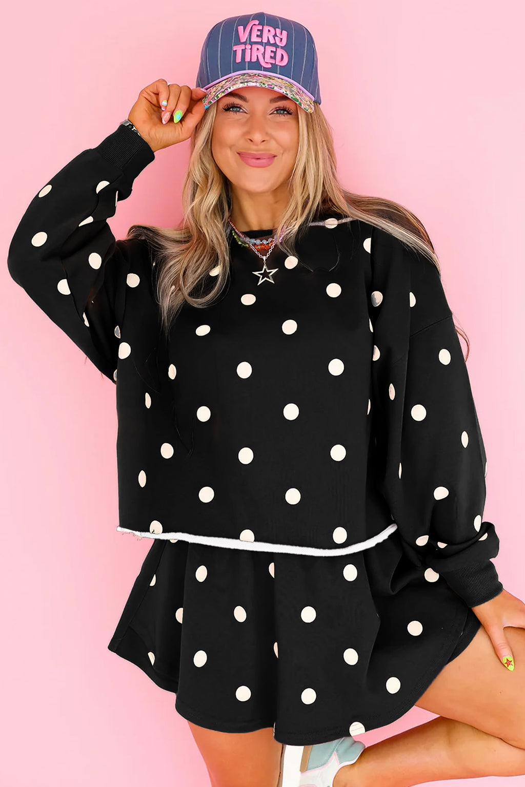 Polka Dot Pullover Set