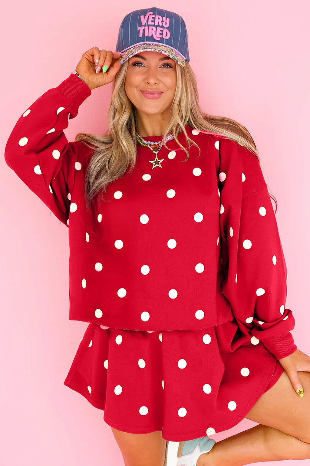 Polka Dot Pullover Set