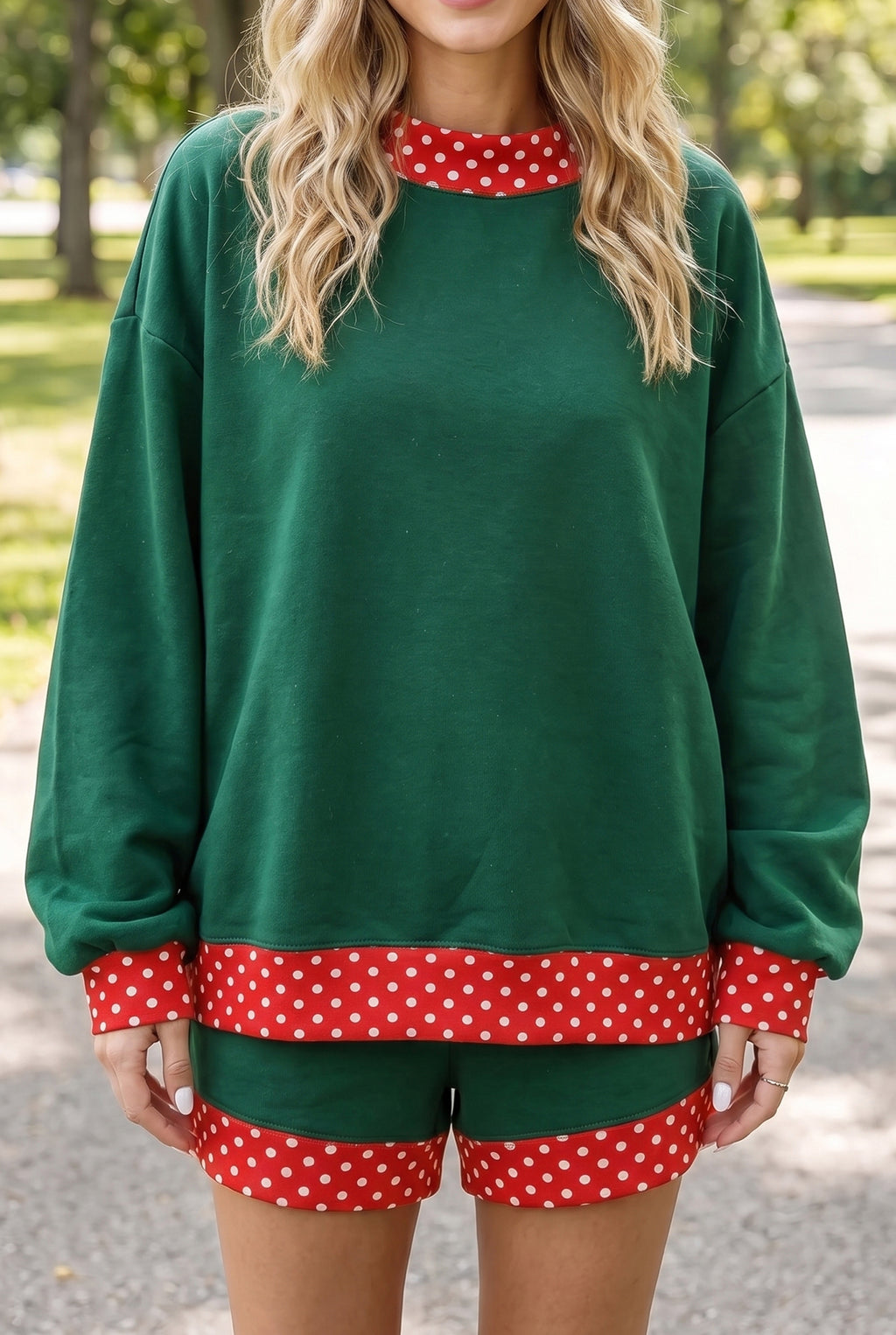 Polka Dot Pullover Set