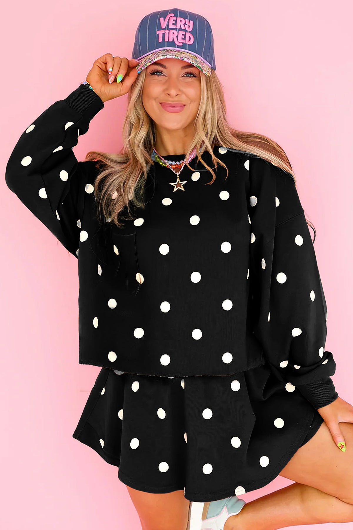 Polka Dot Pullover Set
