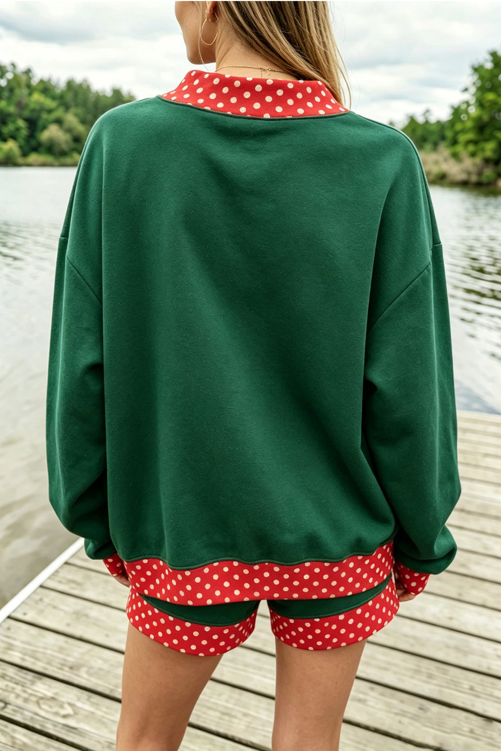 Polka Dot Pullover Set