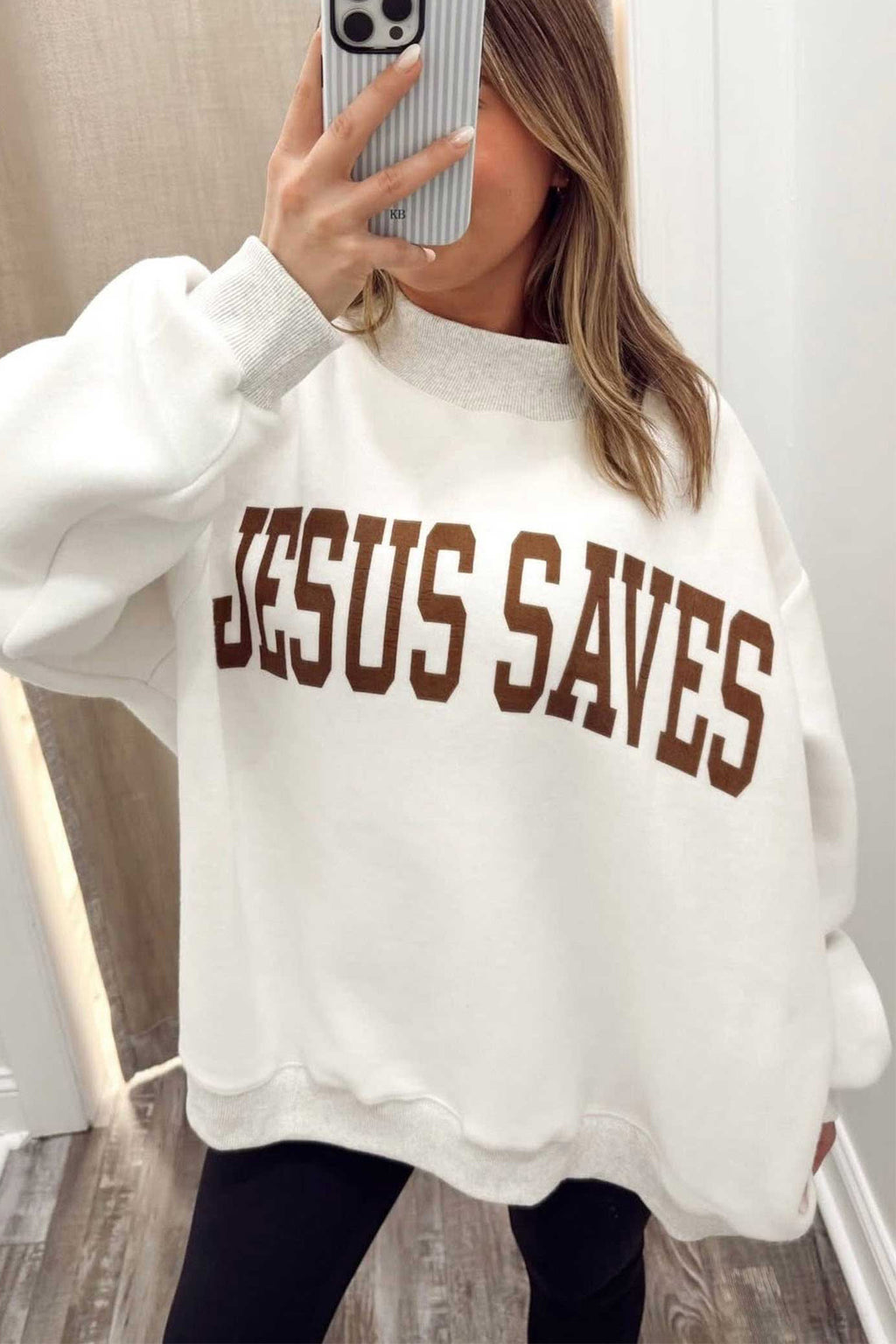 Jesus Saves Mock Neck