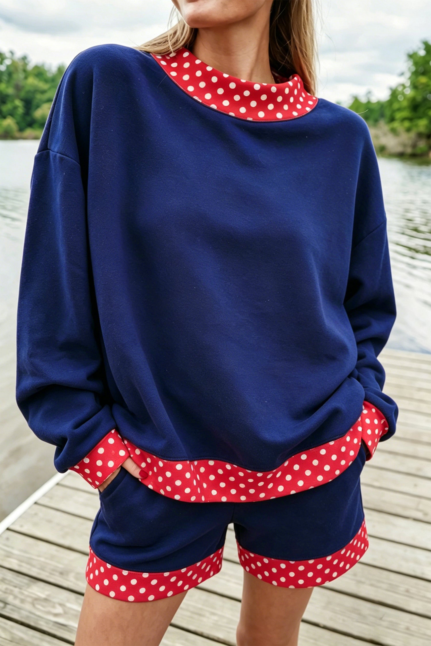 Polka Dot Pullover Set