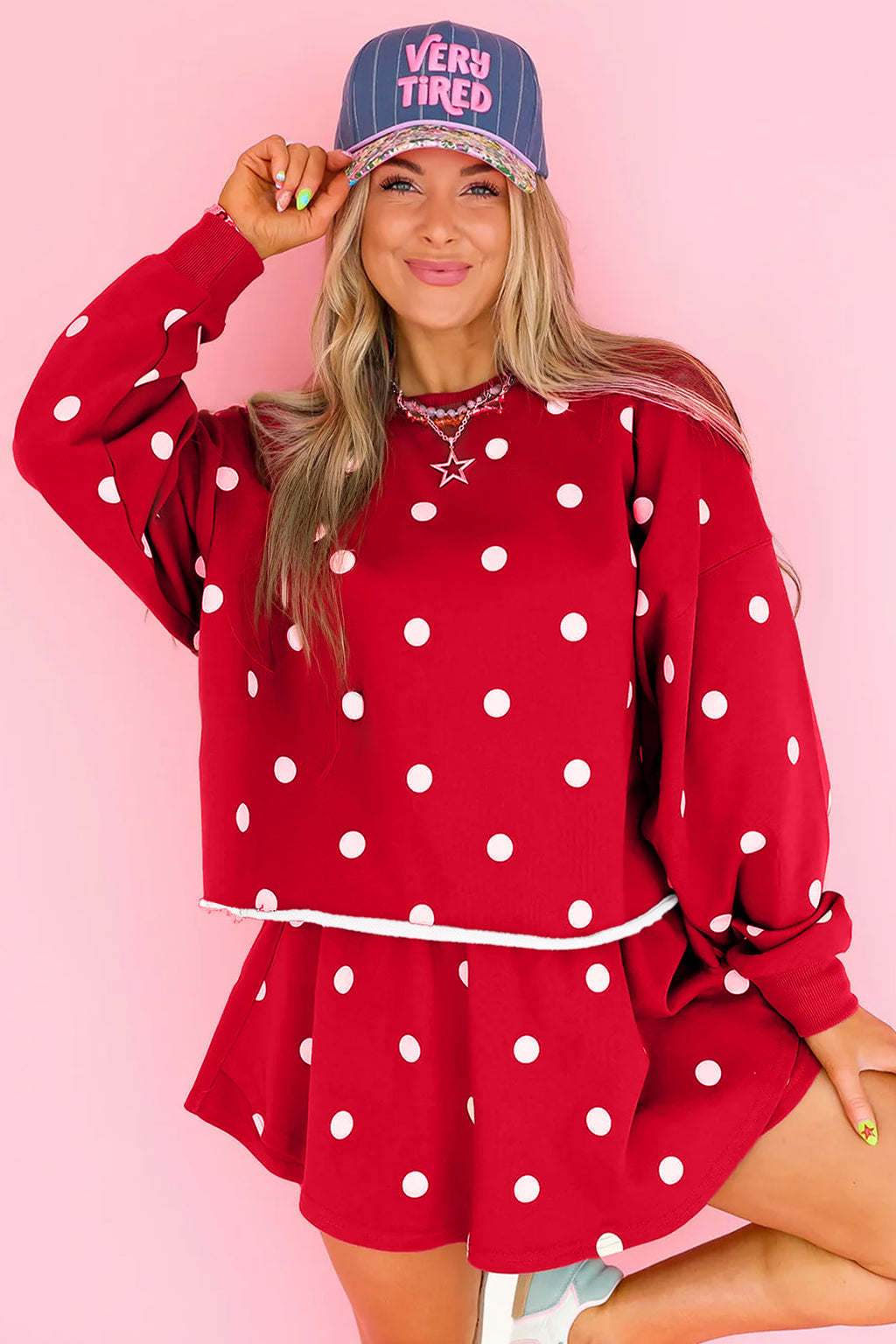 Polka Dot Pullover Set