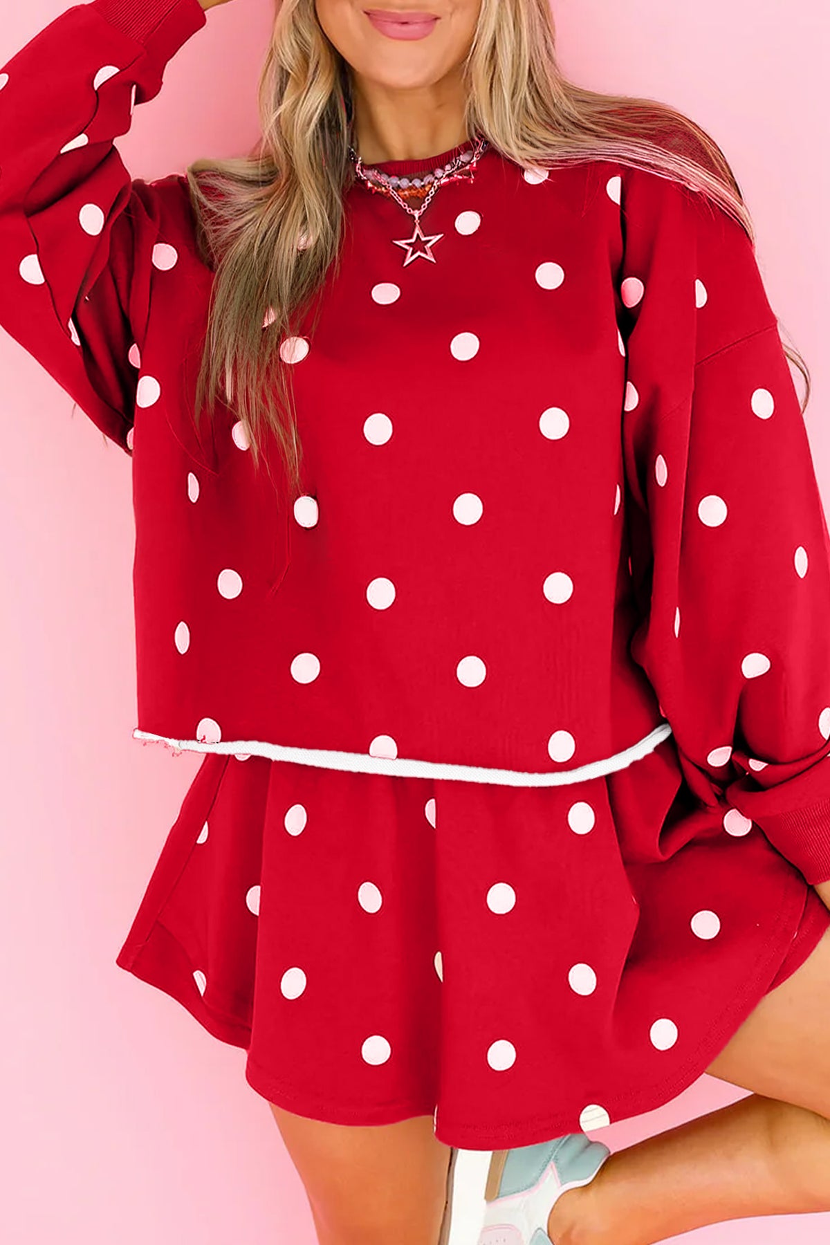 Polka Dot Pullover Set