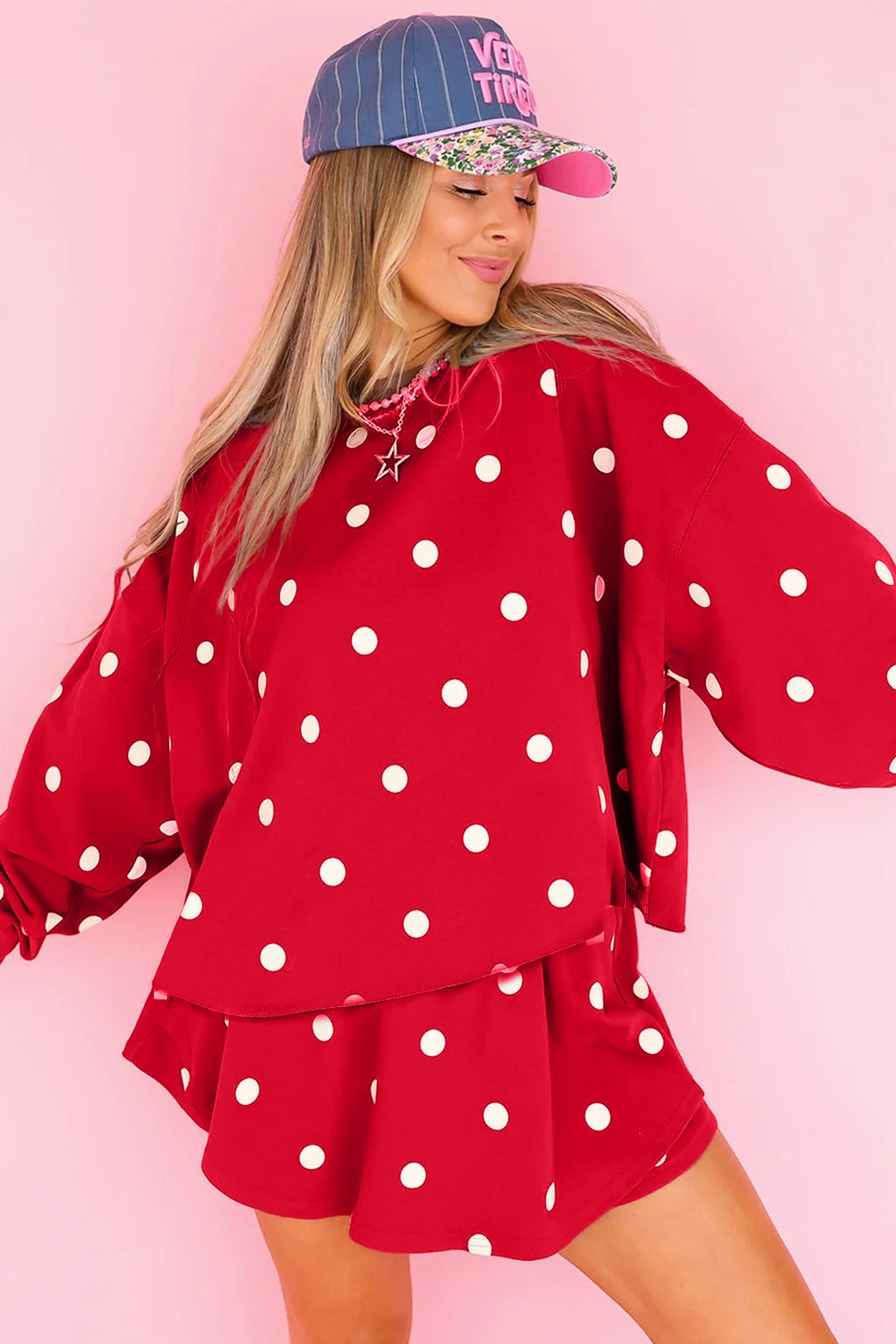 Polka Dot Pullover Set