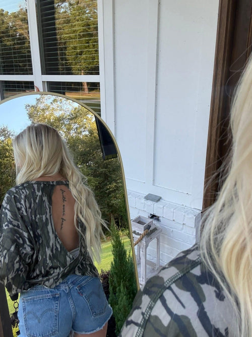 Camo Open Back Top