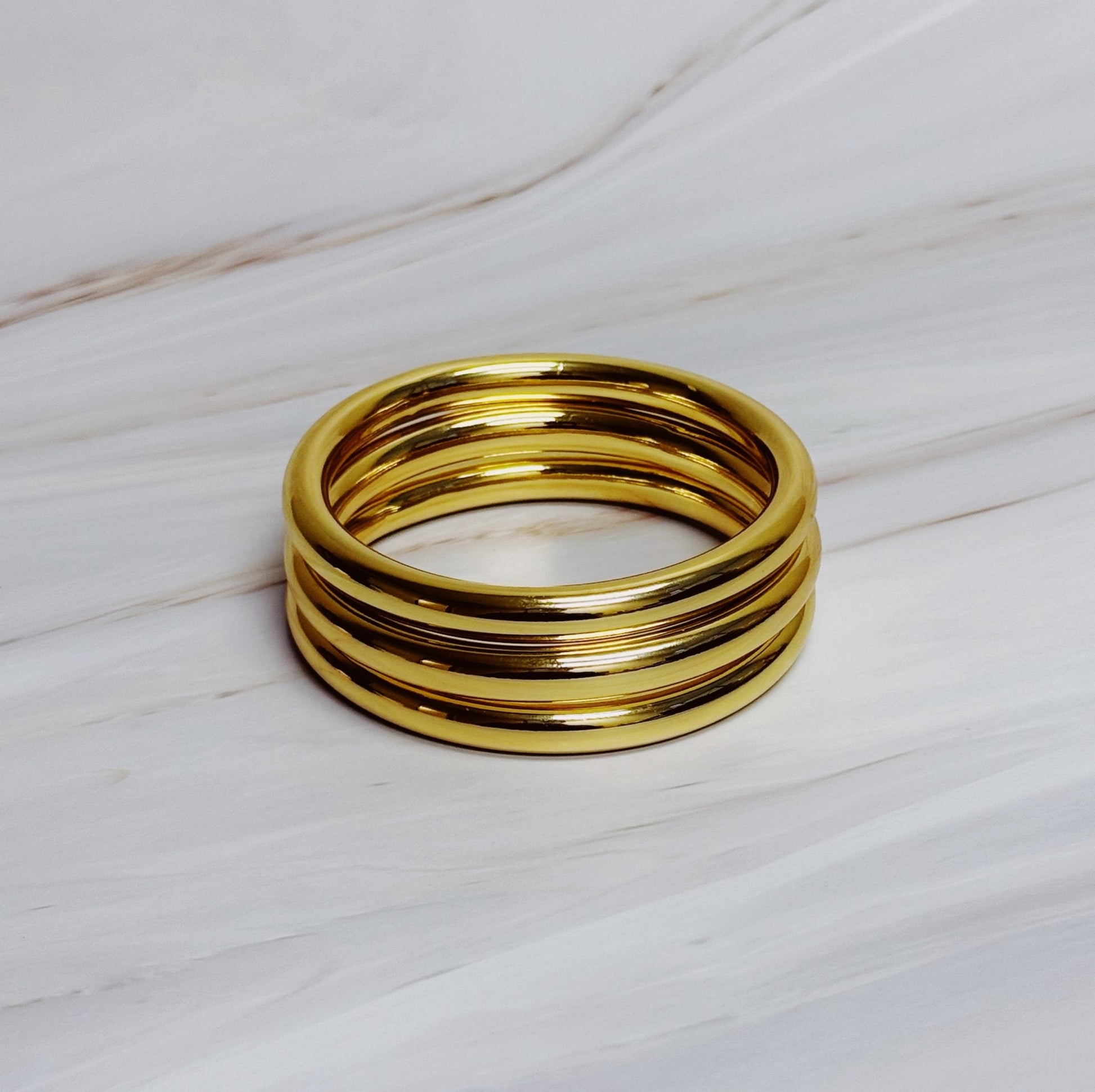 Golden Stack Luxe Bangle Set
