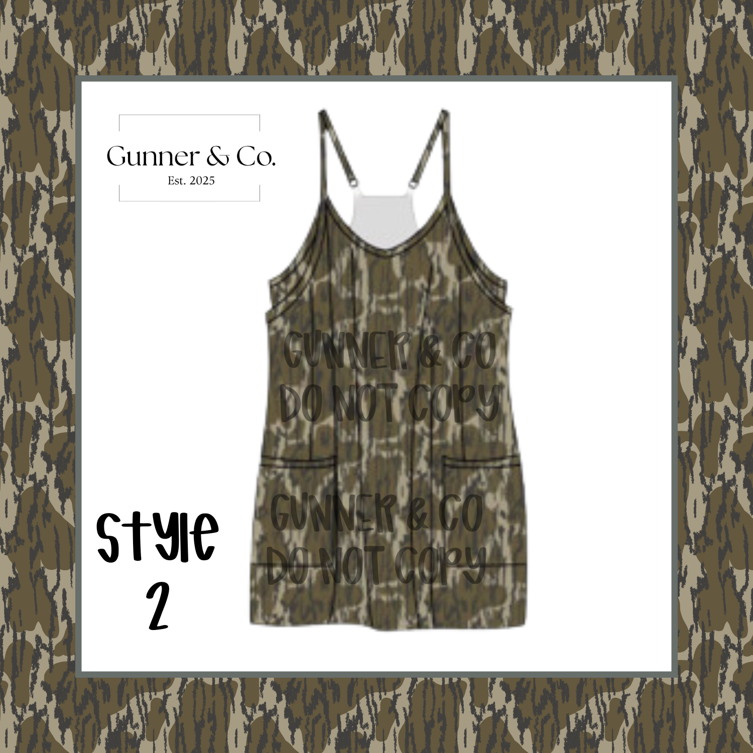 ADULT CAMO DRESS ROMPERS