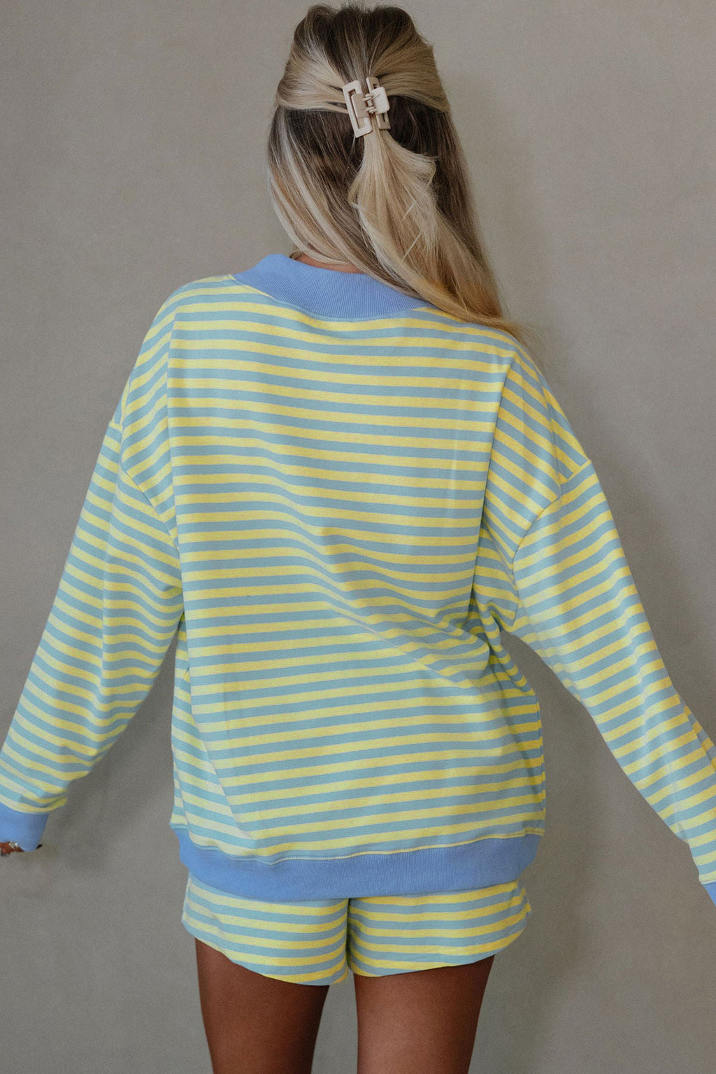 Yellow & Blue Stripe  Set