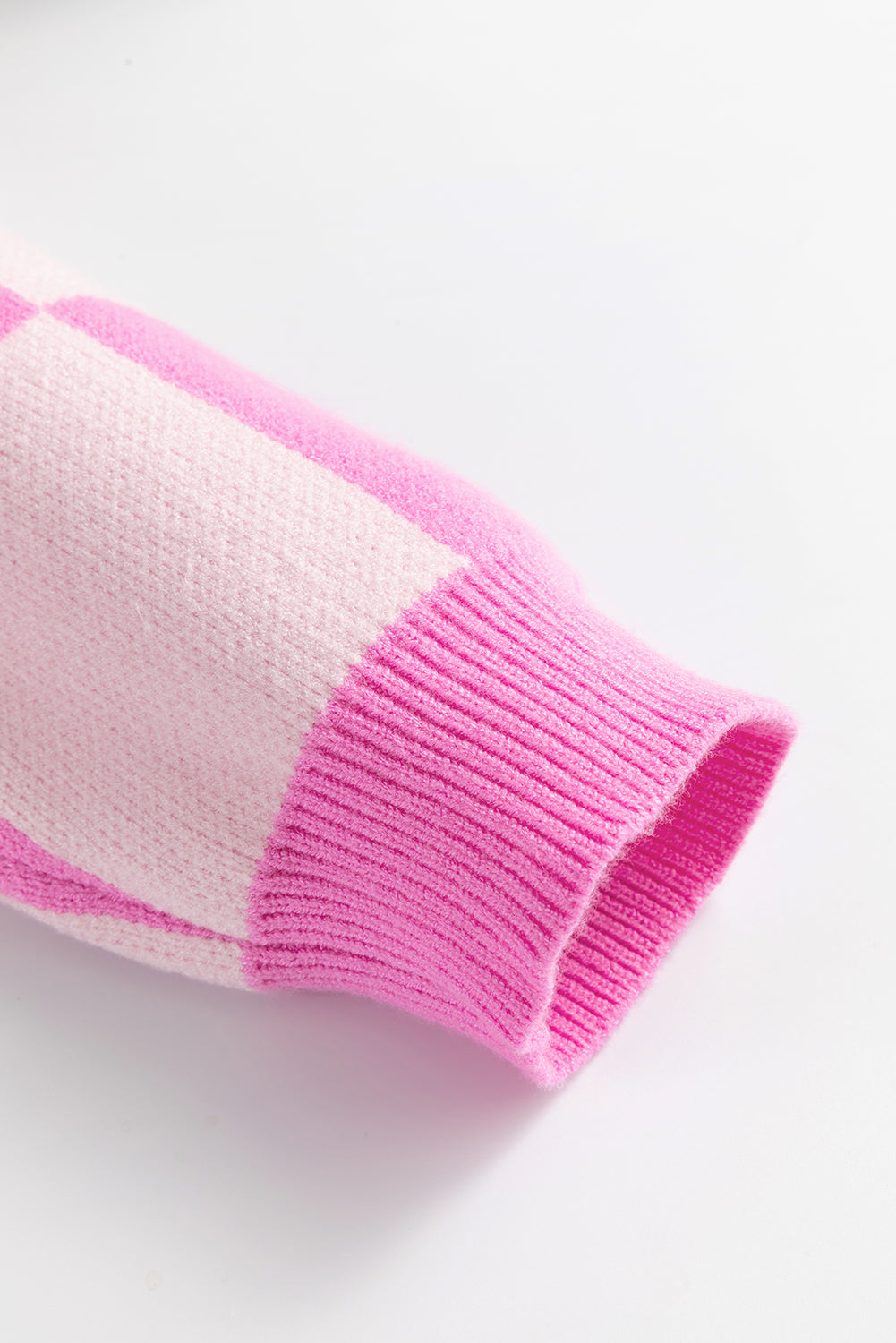 Pink Checkered Sweater