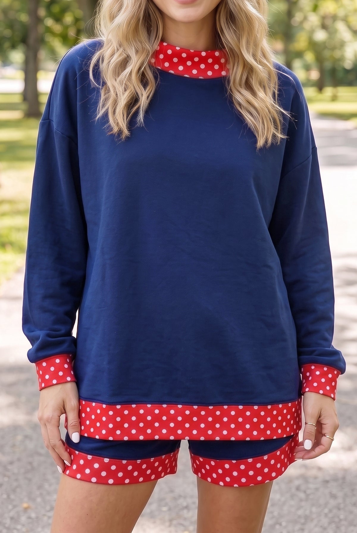 Polka Dot Pullover Set