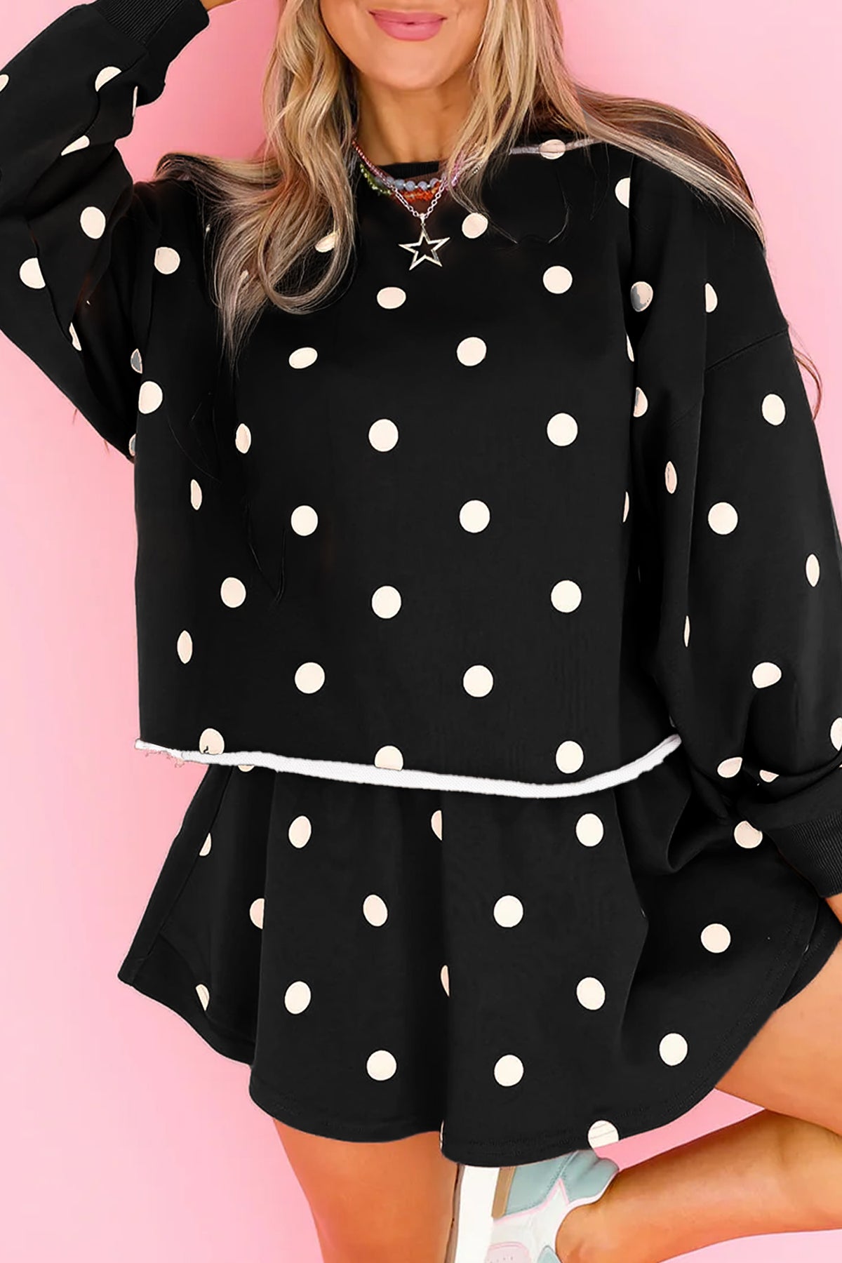Polka Dot Pullover Set