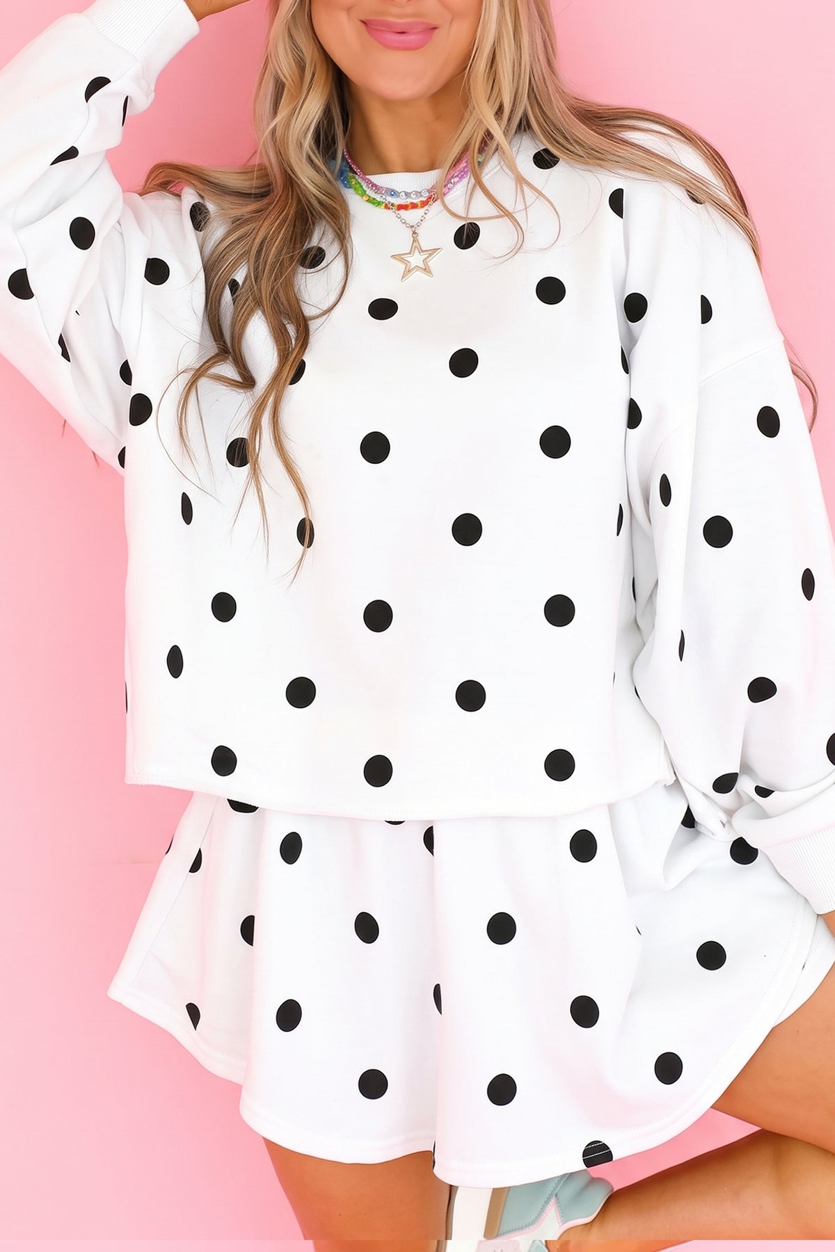 Polka Dot Pullover Set