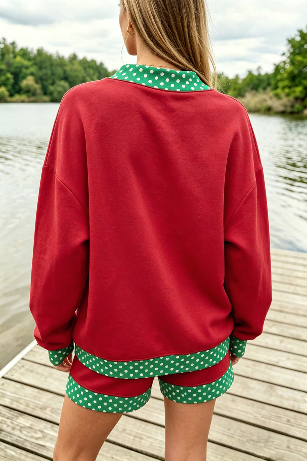 Polka Dot Pullover Set