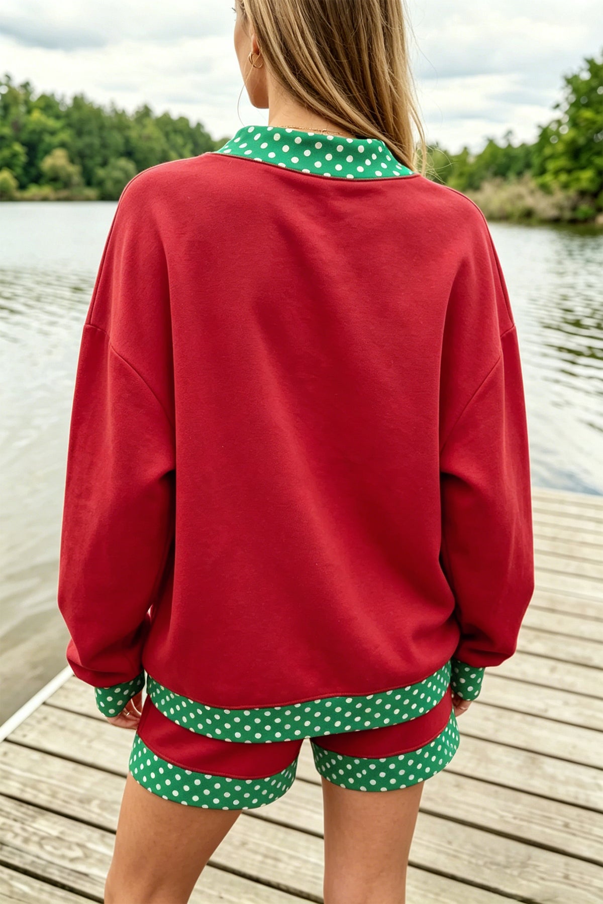 Polka Dot Pullover Set